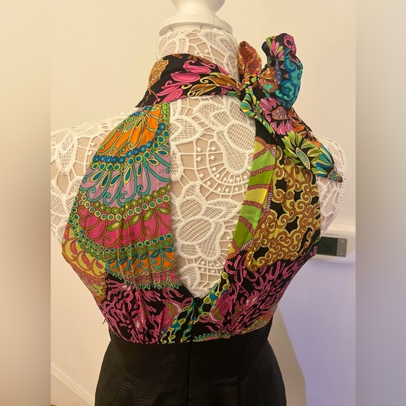 Trina Turk Paisley Halter Sheath Dress - Picture 4 of 6